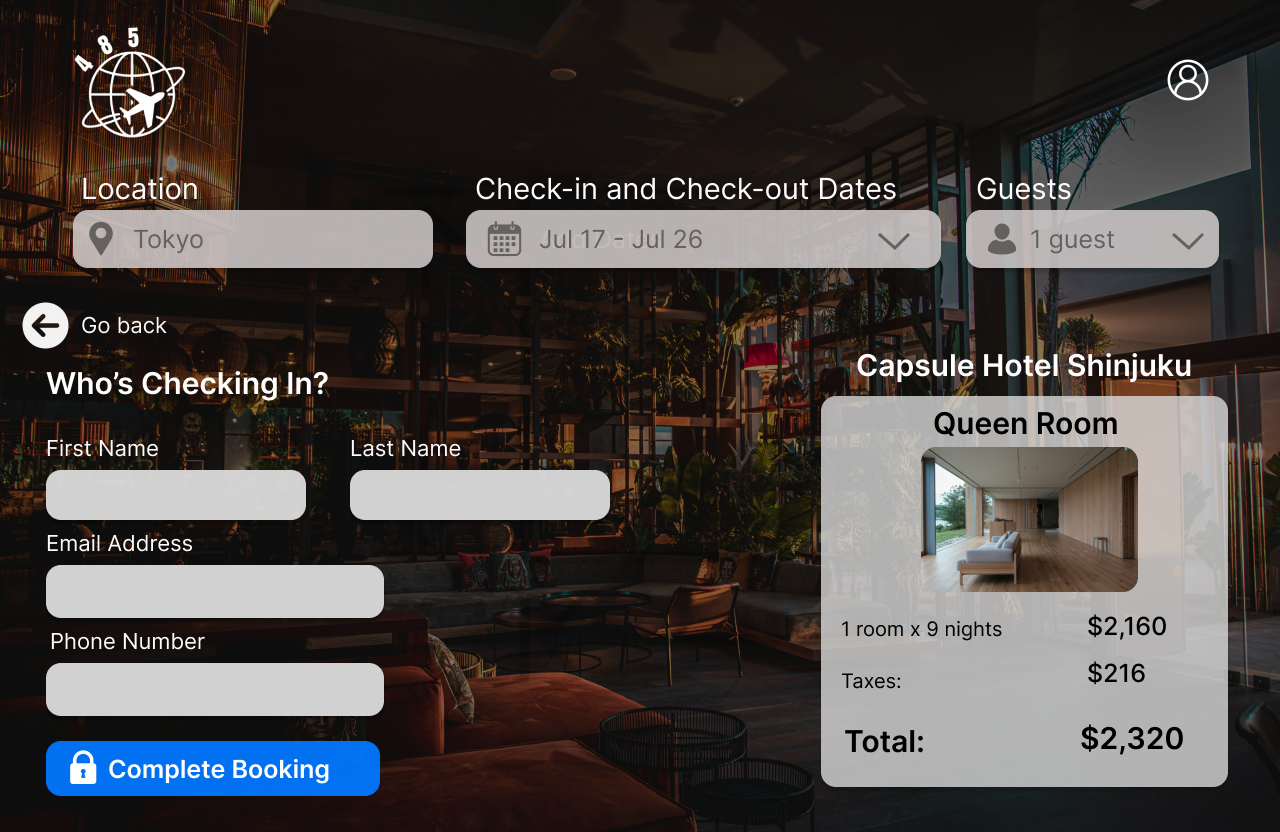 Hotel Booking Screenshot