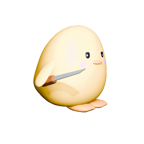 Angry duck with knife