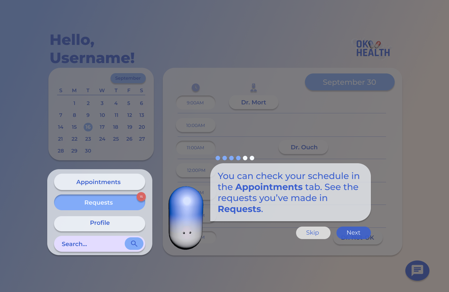 OKHealth Sign Up Frame Screenshot