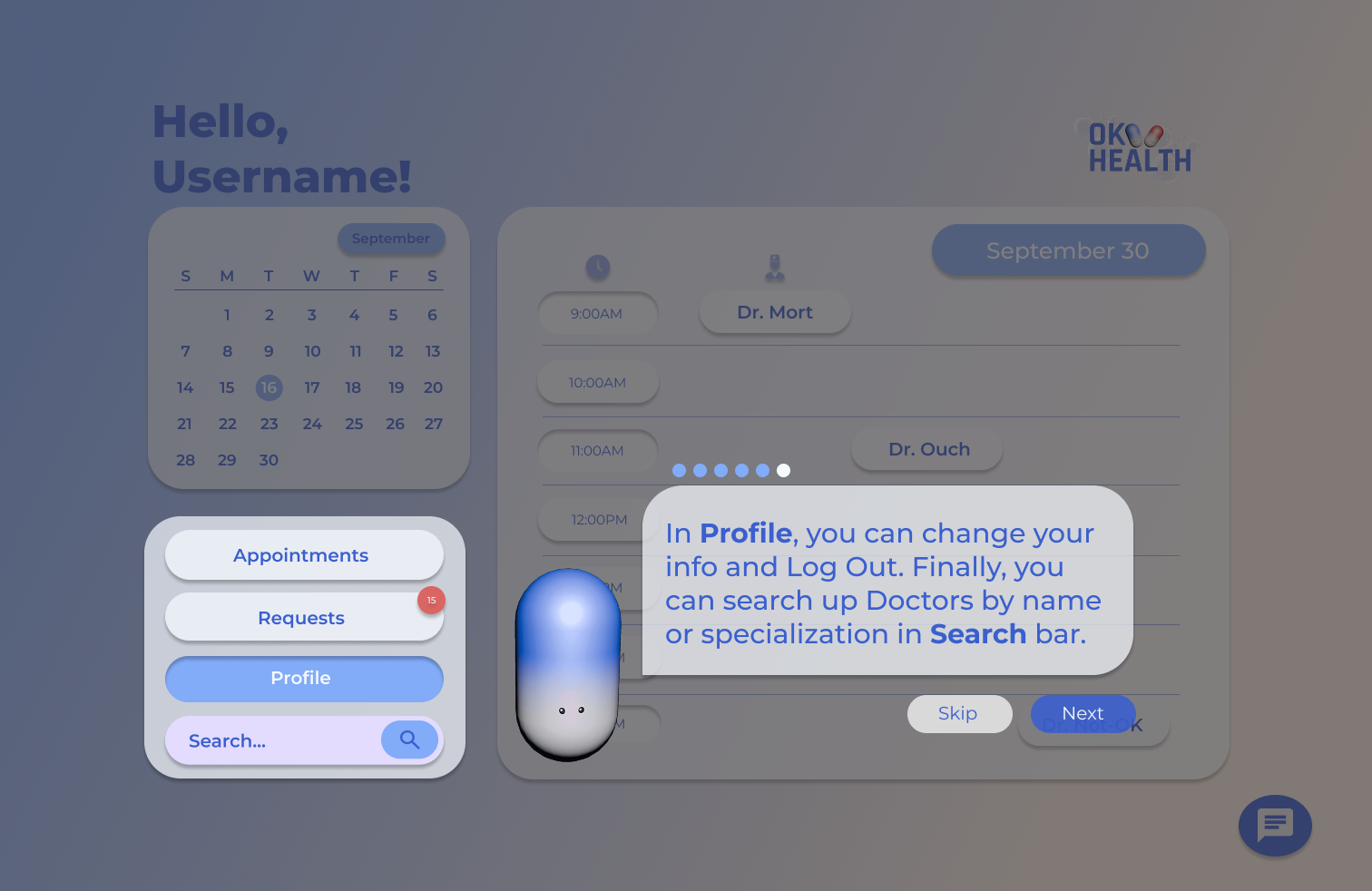 OKHealth Sign Up Frame Screenshot