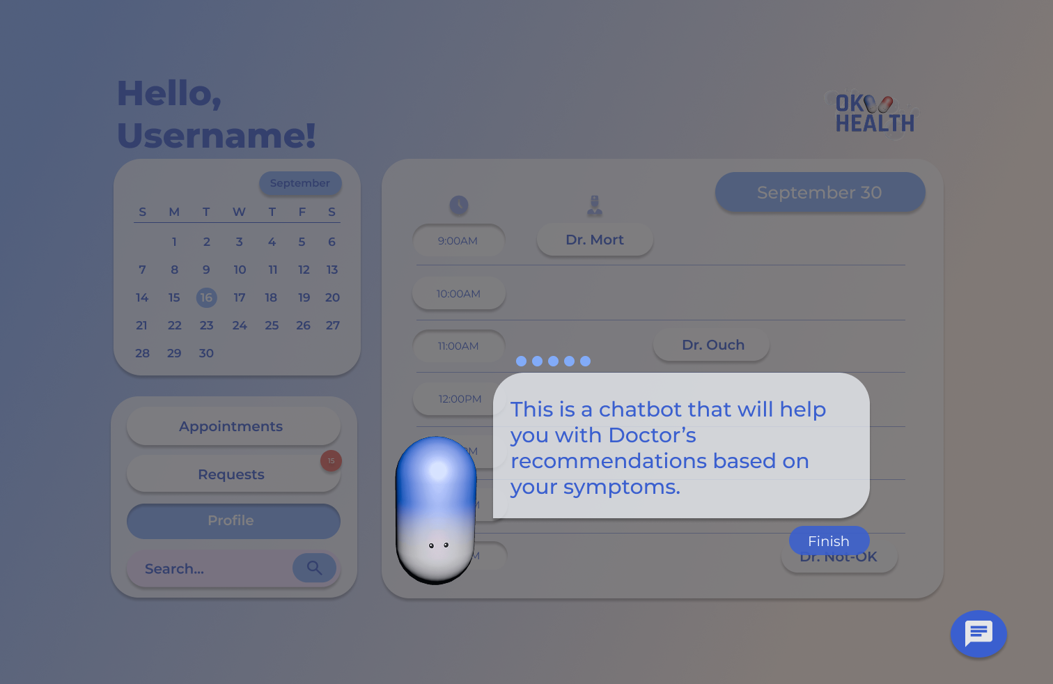OKHealth Sign Up Frame Screenshot
