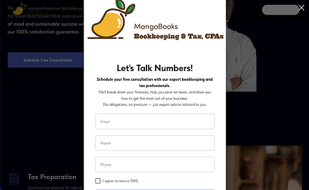 MangoBooks Old Modal Screenshot