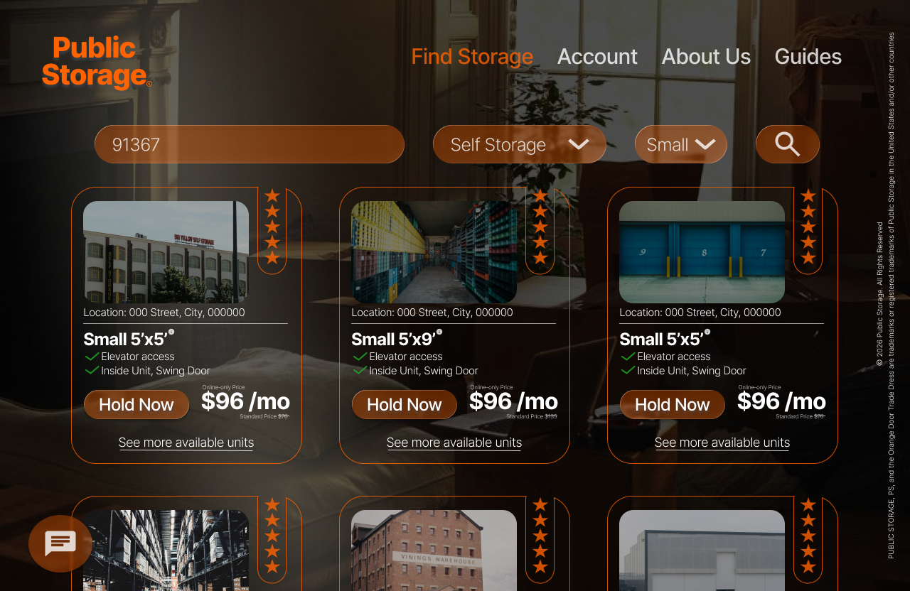 Public Storage A24 Search